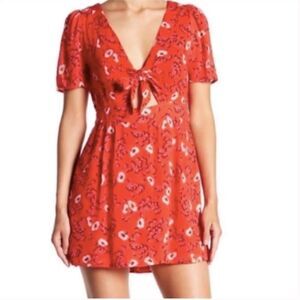 Women’s Free People Floral Tie Front Romper